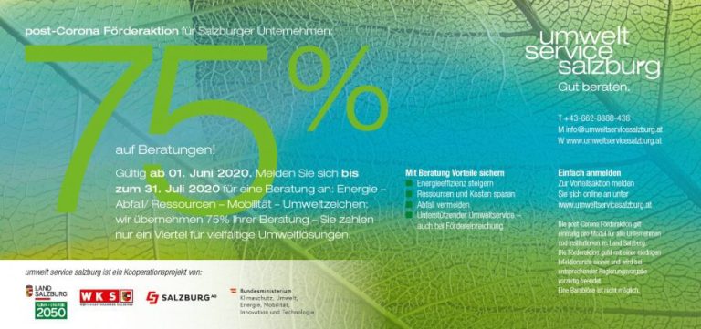 75 % Förderung auf Beratungen für Salzburger Unternehmen bis 31. Juli 2020.