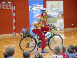 Klima-Clown-Show mit Fahrrad „Klimafix“