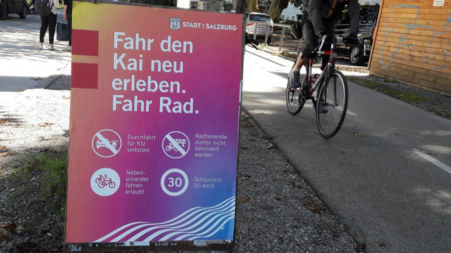 Neue Fahrradstraßen in Salzburg und Plakataktion