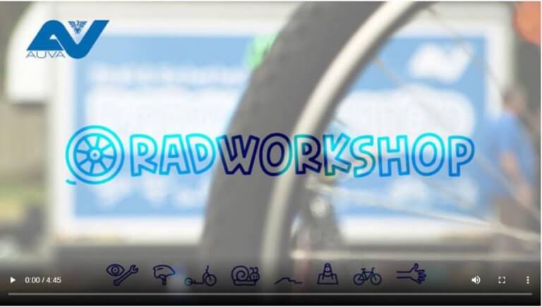 Neues Video zum AUVA Radworkshop - Anmeldungen für Schulen ab sofort möglich