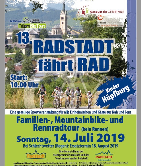 Radstadt fährt Rad: 14. 7. 2019
