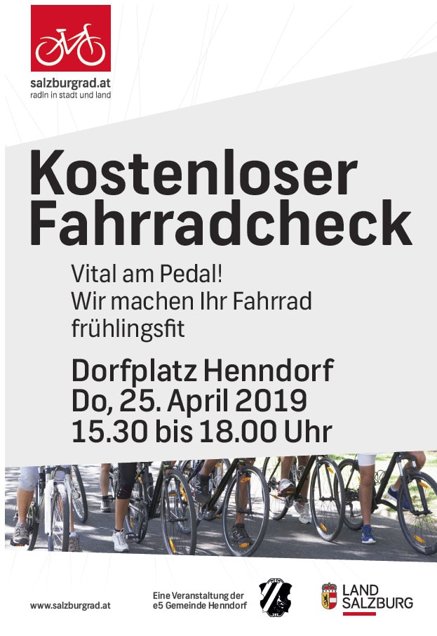 kostenloser Fahrradcheck in Henndorf am 25. April