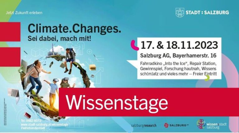 Interaktive Veranstaltung zu klimatischen Veränderungen am 17. und 18. November 2023 in Salzburg.